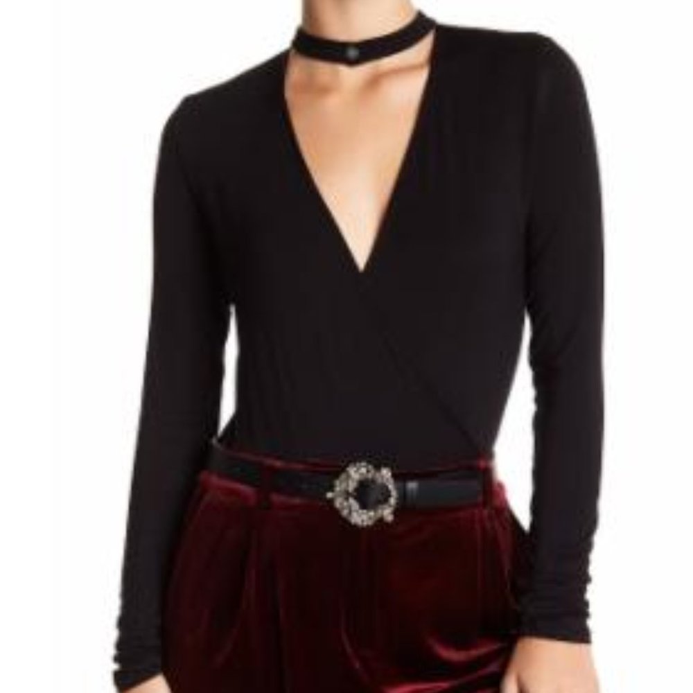 Soprano Gigi Surplice Long Sleeve Bodysuit